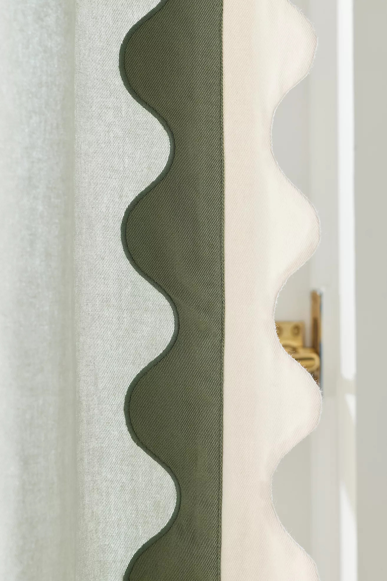 Maeve Scalloped Cotton Curtain | Anthropologie (US)