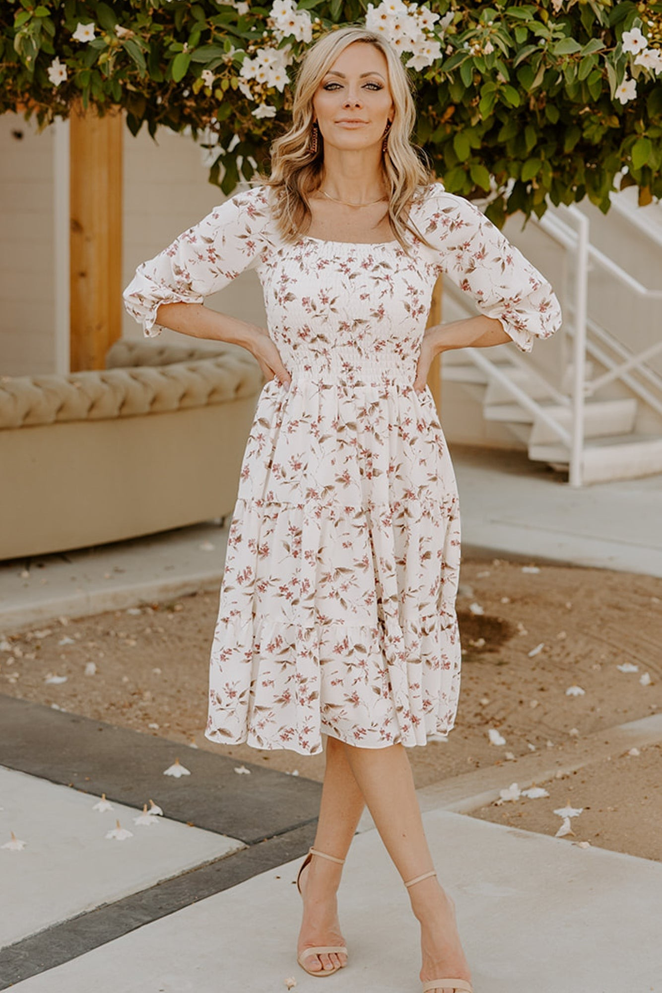 Marta Smocked Midi Dress | Baltic Born