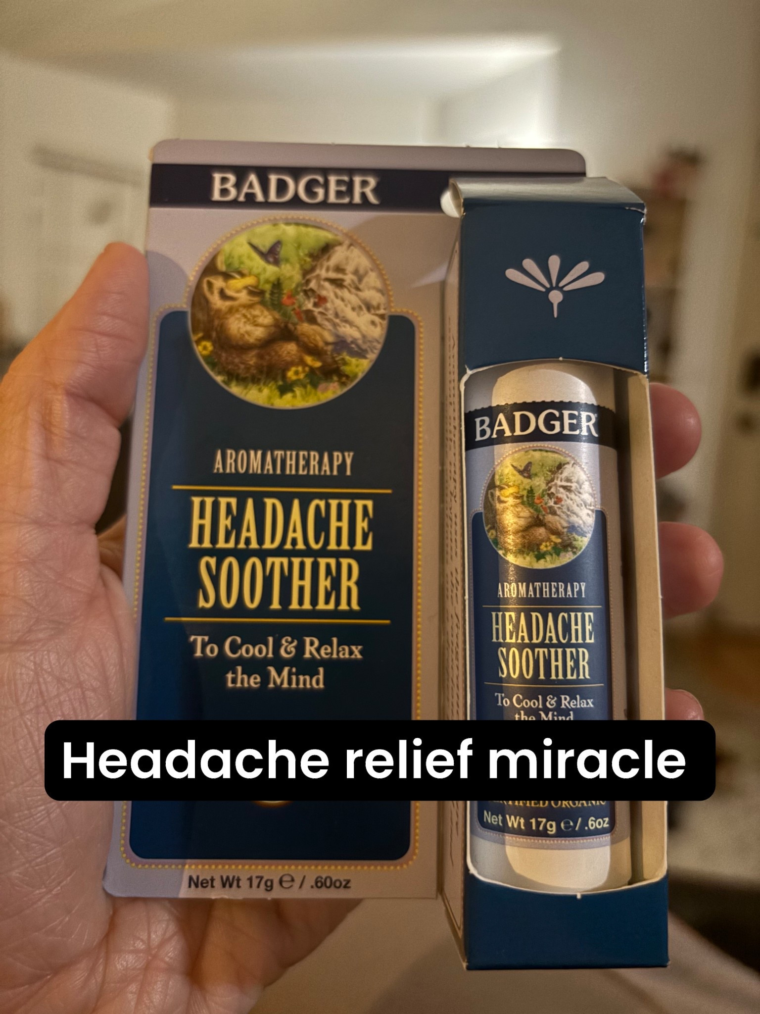 Instant relief in a tiny tin. This Badger Headache Relief Soother has been my go-to for tension, migraines, and stress days. Clean ingredients, soothing scent, and genuinely works so fast. A must-have for busy moms, headache-prone girlies, and anyone who wants natural relief on the go. 💛✨

⸻



#LTKhome #LTKwellness #LTKmoms #LTKunder50 #LTKessentials #naturalwellness #headacherelief #selfcarefavorites #stressrelief #momessentials #winterfavorites2025 #amazonfinds2025 #onthegoessentials


#LTKSaleAlert #LTKselfcare #LTKTravel