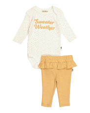 RABBIT AND BEAR ORGANIC
Newborn 2pc Sweater Weather Bodysuit Ruffle Pant Set
$9.99
Compare At $15 
h | TJ Maxx