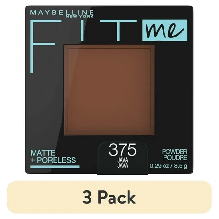 (3 pack) Maybelline Fit Me Matte Poreless Pressed Face Powder Makeup Java 0.29 oz | Walmart (US)