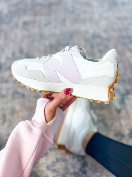 New Balance 327s in light pink - so pretty!! TTS for me and great for walking/all day wear! Disney shoes. Travel shoes. White sneakers. Gifts for her.

#LTKshoecrush #LTKHoliday #LTKGiftGuide