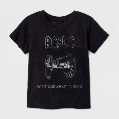 Toddler Boys' AC/DC Ready To Rock Short Sleeve T-Shirt - Black | Target