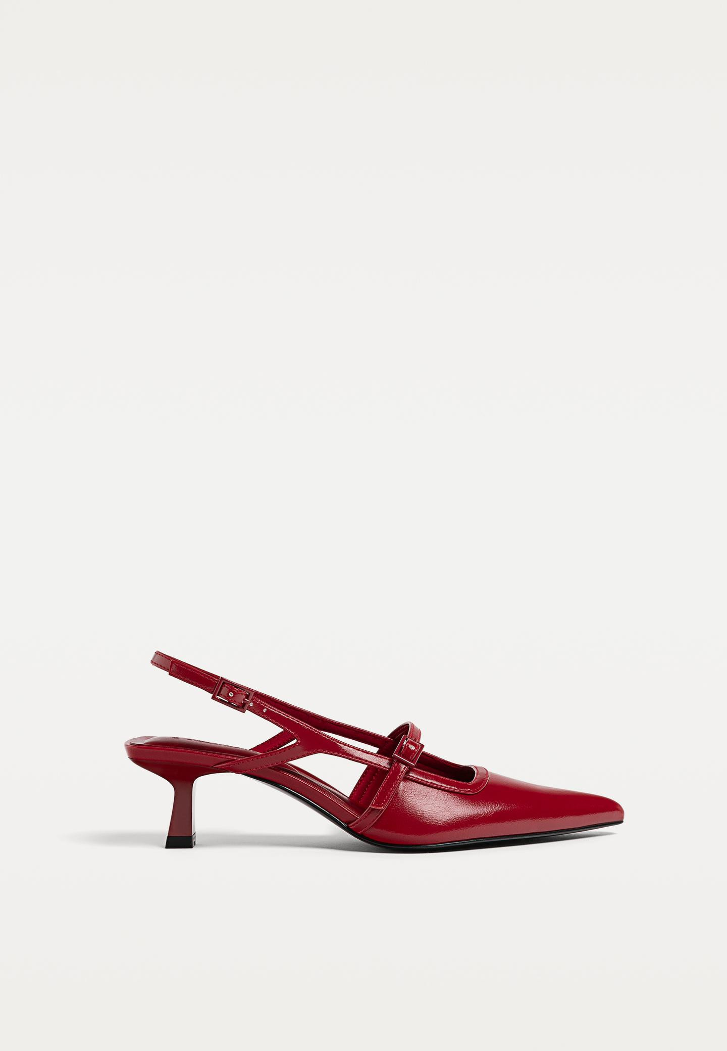 Kitten slingback shoes - Women's All | Stradivarius United Kingdom | Stradivarius (UK)