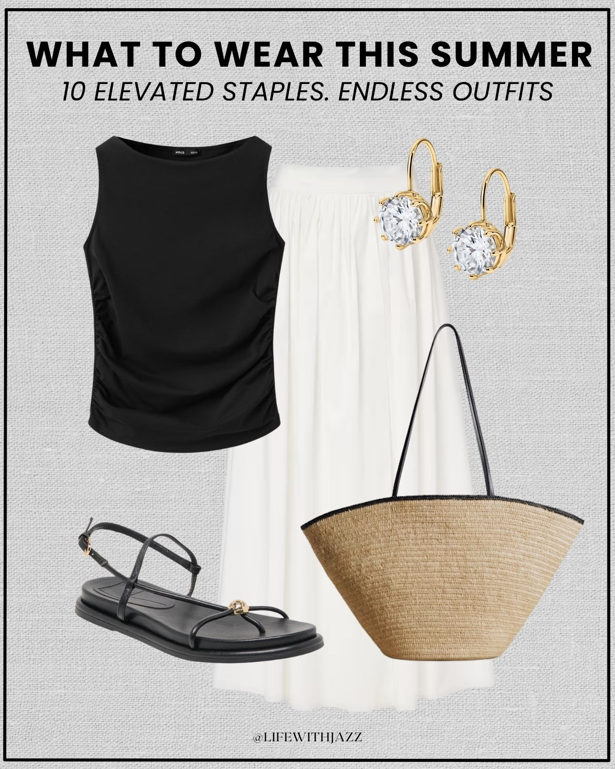 what to wear this summer: 10 elevated staples 

summer style / summer staples / elevated style / dressy outfits / skirt outfits / tailored shorts / strappy sandals / jelly sandals / woven tote bag / straw tote / linen vest

#LTKootd #LTKSeasonal