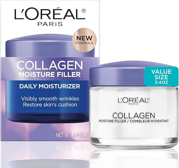 L'Oreal Paris Collagen Moisture Filler Face Cream, Anti-Aging Face Moisturizer, Non-Greasy Skin C... | Amazon (US)