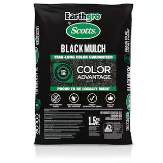 1.5 cu. ft. Black Wood Shredded Bagged Mulch | The Home Depot