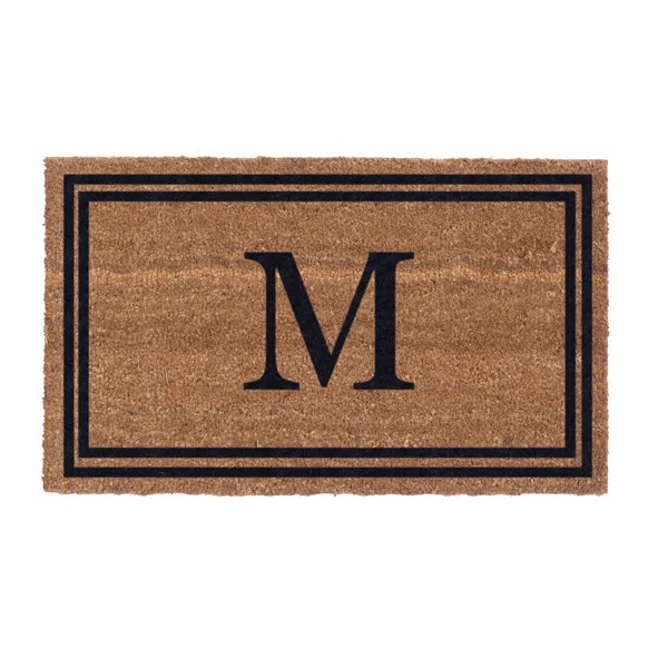 Chama Hand Woven Monogrammed Outdoor Door Mat | Wayfair North America