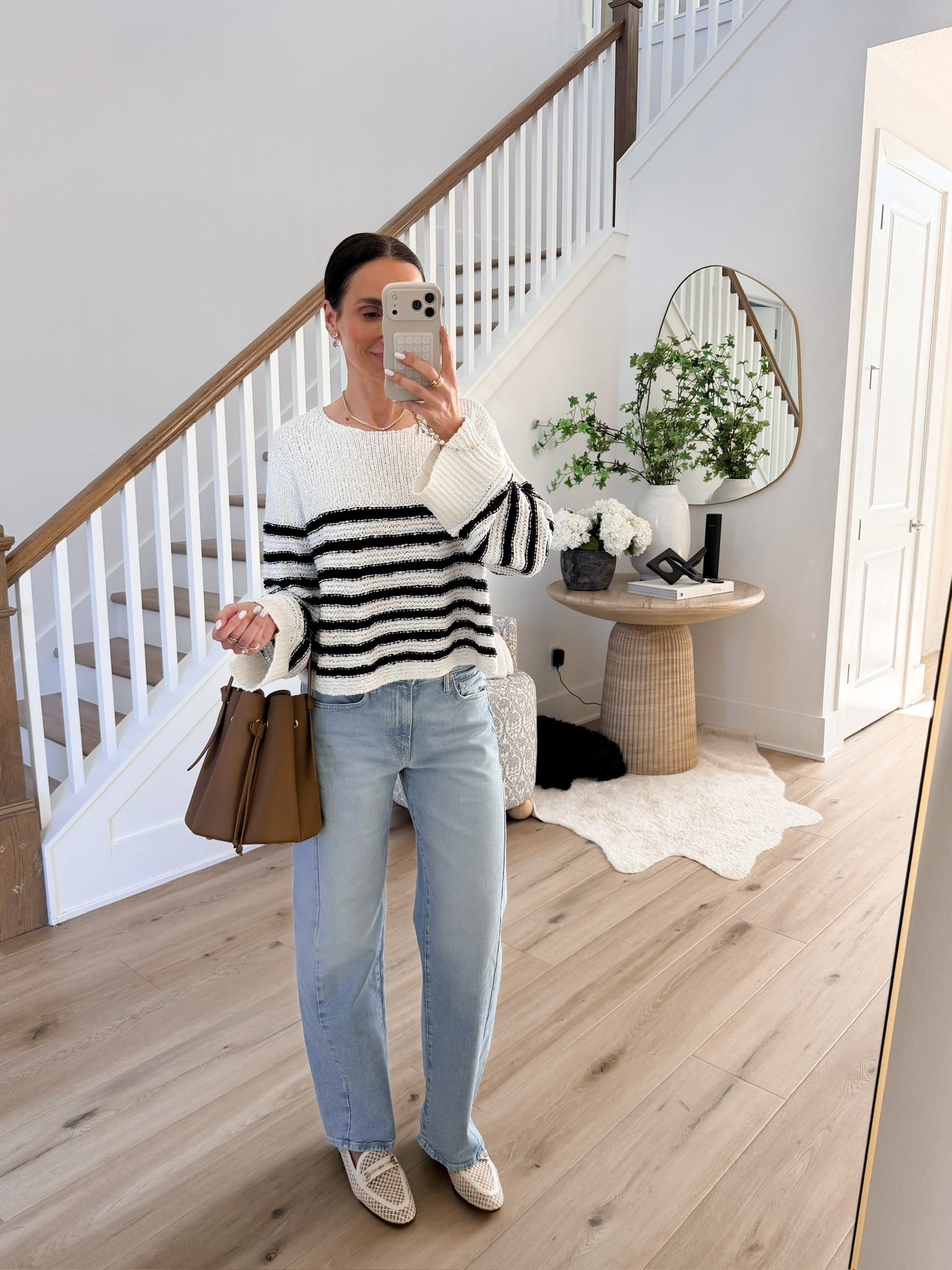 Striped sweater, spring sweater, black and white striped sweater, elevated spring outfit, Annabrstyle

#LTKSeasonal #LTKWorkwear #LTKootd