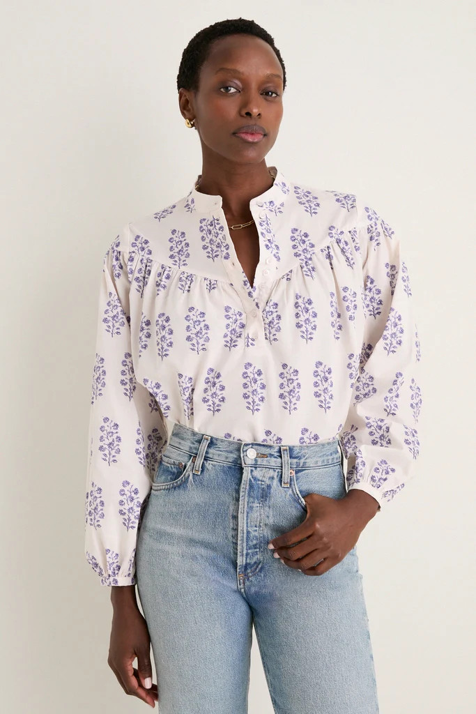 Lilac Print Logan Shirt | Tuckernuck (US)