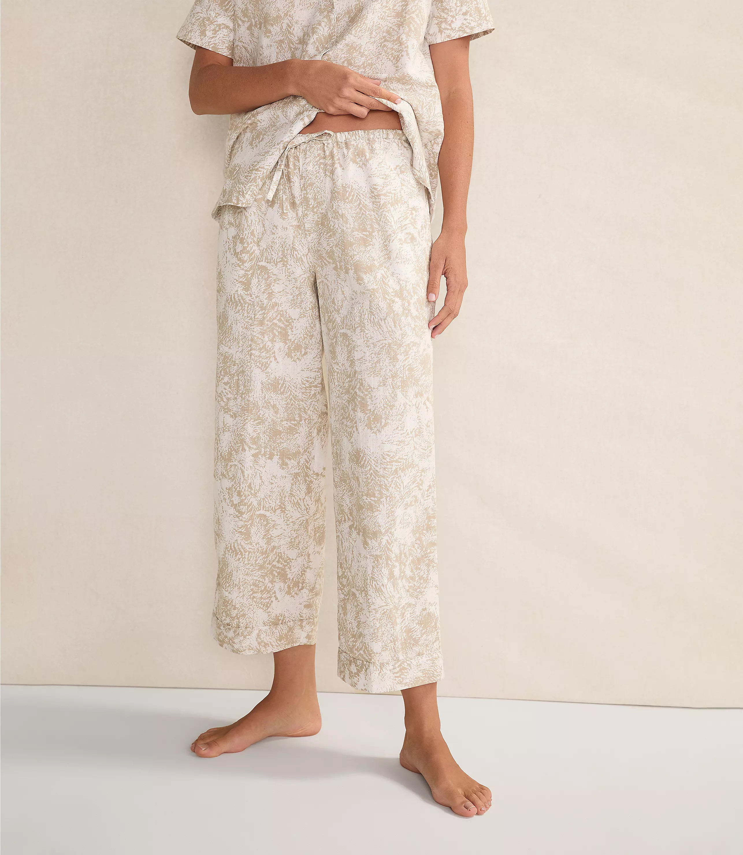 Haven Well Within Organic Cotton Linen Serene Botanicals Sleep Pants | LOFT
