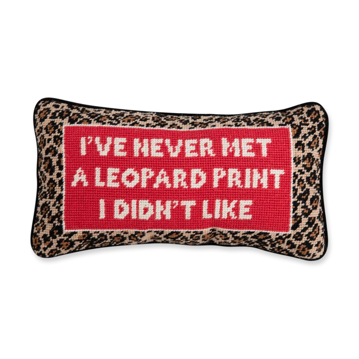 Leopard Print Needlepoint Pillow | Furbish Studio