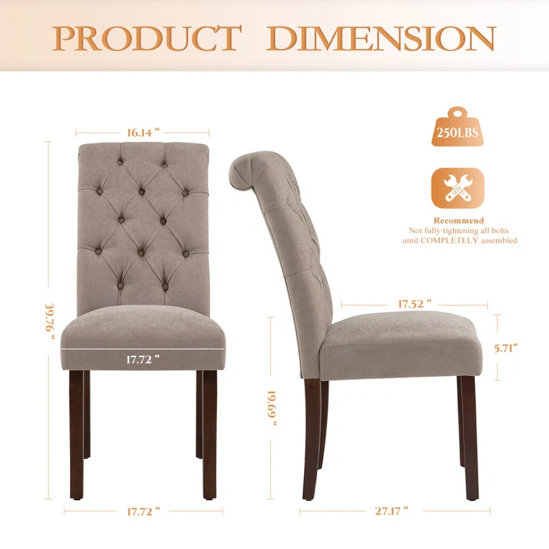 Lark Manor™ Artemisia Tufted Upholstered Wooden Dining Chairs & Reviews | Wayfair | Wayfair North America