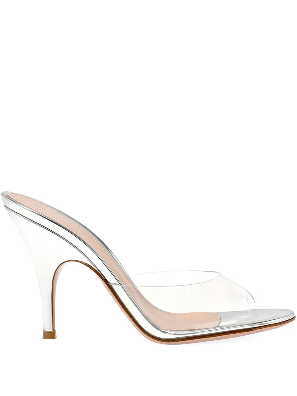 Gianvito Rossi round-toe heeled sandals - White | Farfetch Global