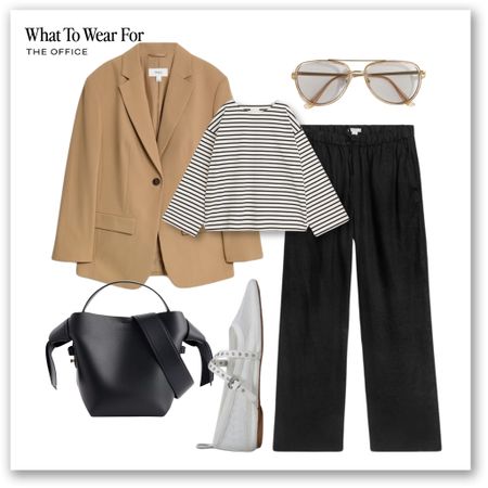 Styling black linen trousers for spring summer 🖤

Workwear, the office, ballet flats, striped T-shirt, high street, blazer 

#LTKworkwear #LTKstyletip #LTKeurope