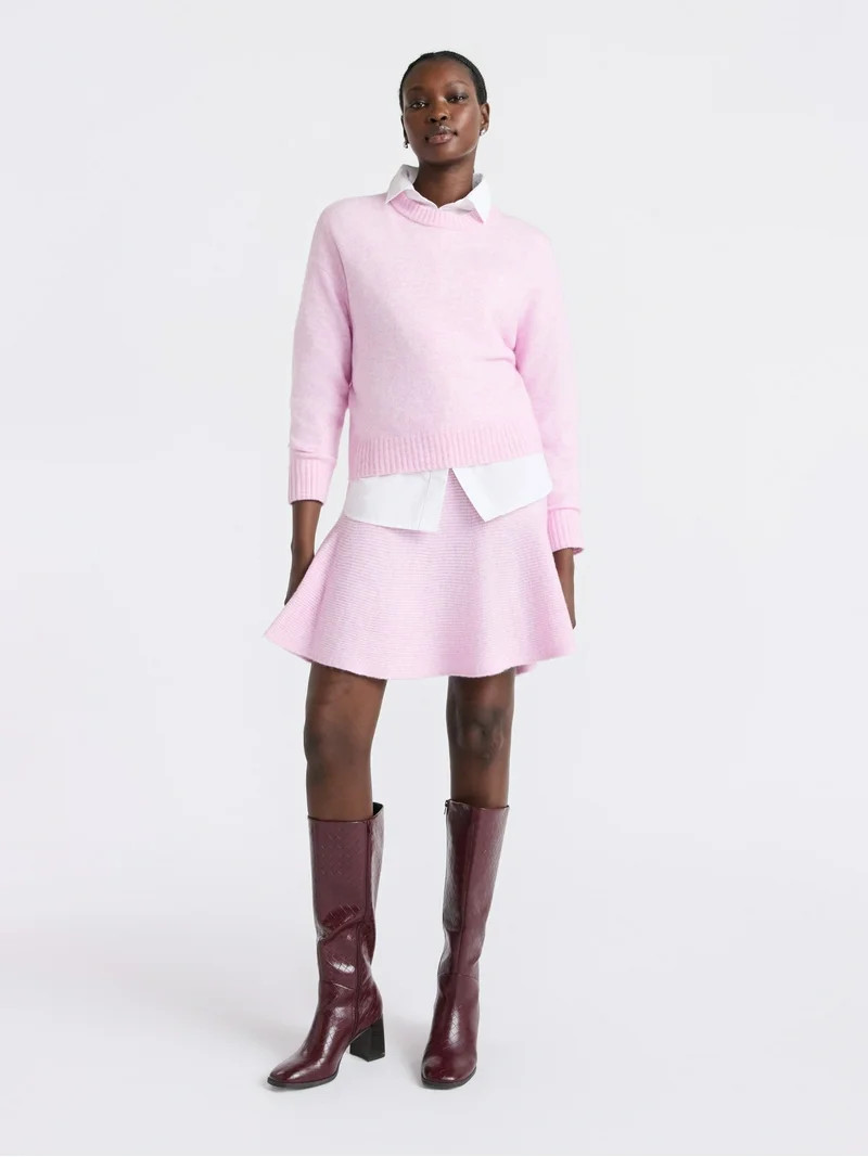 Free Assembly Women's Mock Neck Sweater with Long Sleeves, Sizes XS-4X | Walmart (US)