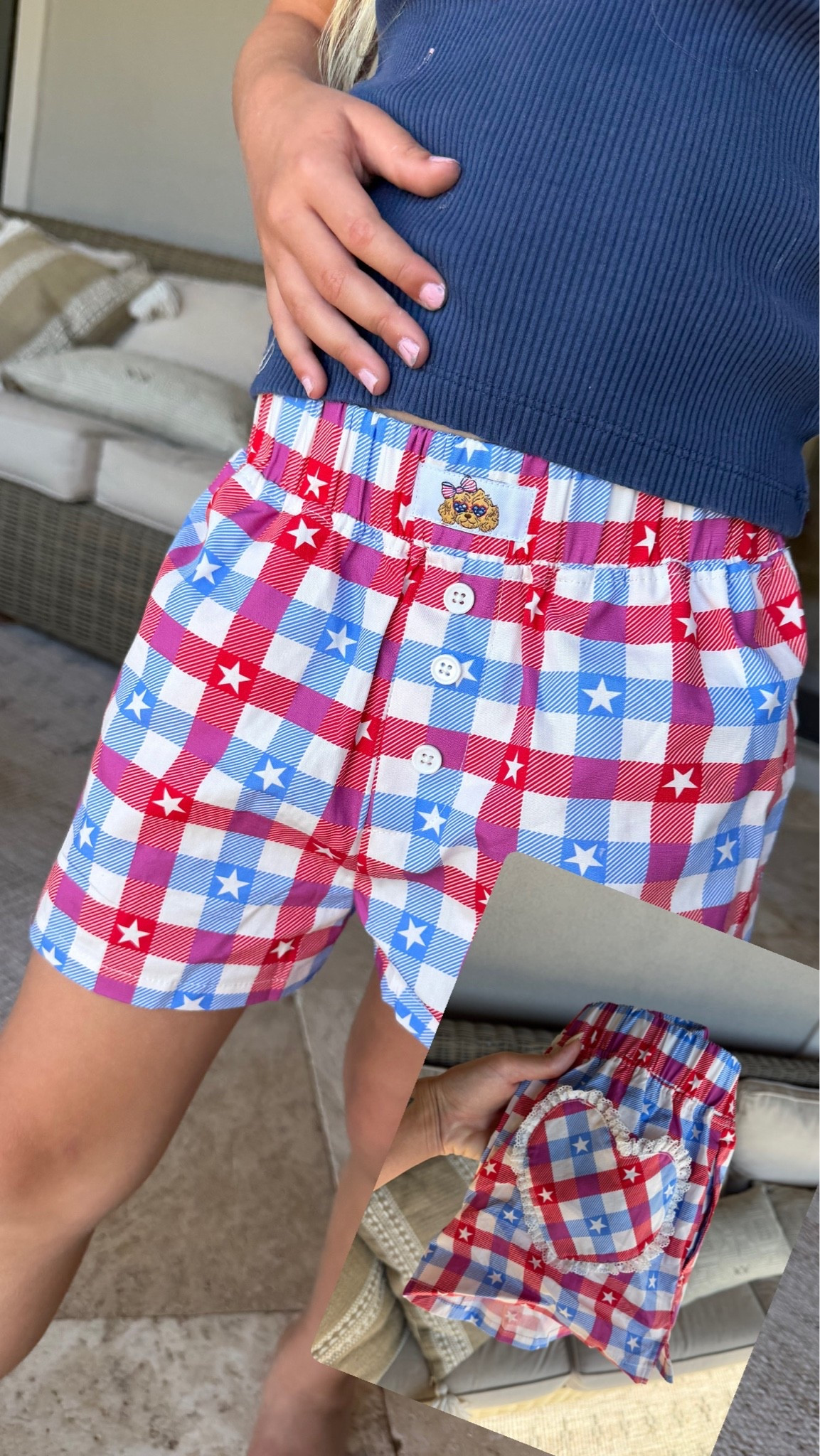 Cutest little girl boxers for the 4th of July from target 🇺🇸