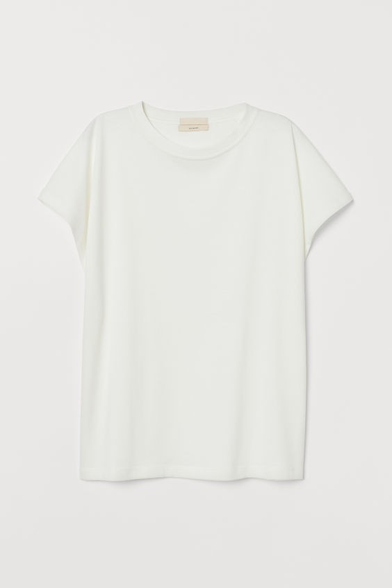 Silk-blend T-shirt | H&M (US + CA)