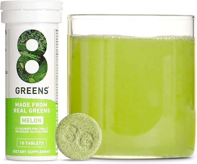 8Greens Immunity and Energy Effervescent Tablets - Packed with 8 Powerful Super Greens (Melon, 1 ... | Amazon (US)