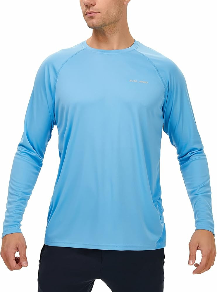 Valano Men’s Long Sleeve Shirts UPF 50+ Sun Protection SPF Lightweight Quick Dry T-Shirts Outdoor Hi | Amazon (US)