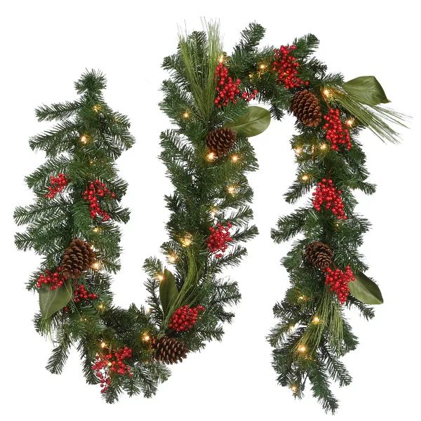 108'' in. Lighted Faux Garland | Wayfair North America