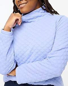 Quilted mockneck pullover | J.Crew Factory