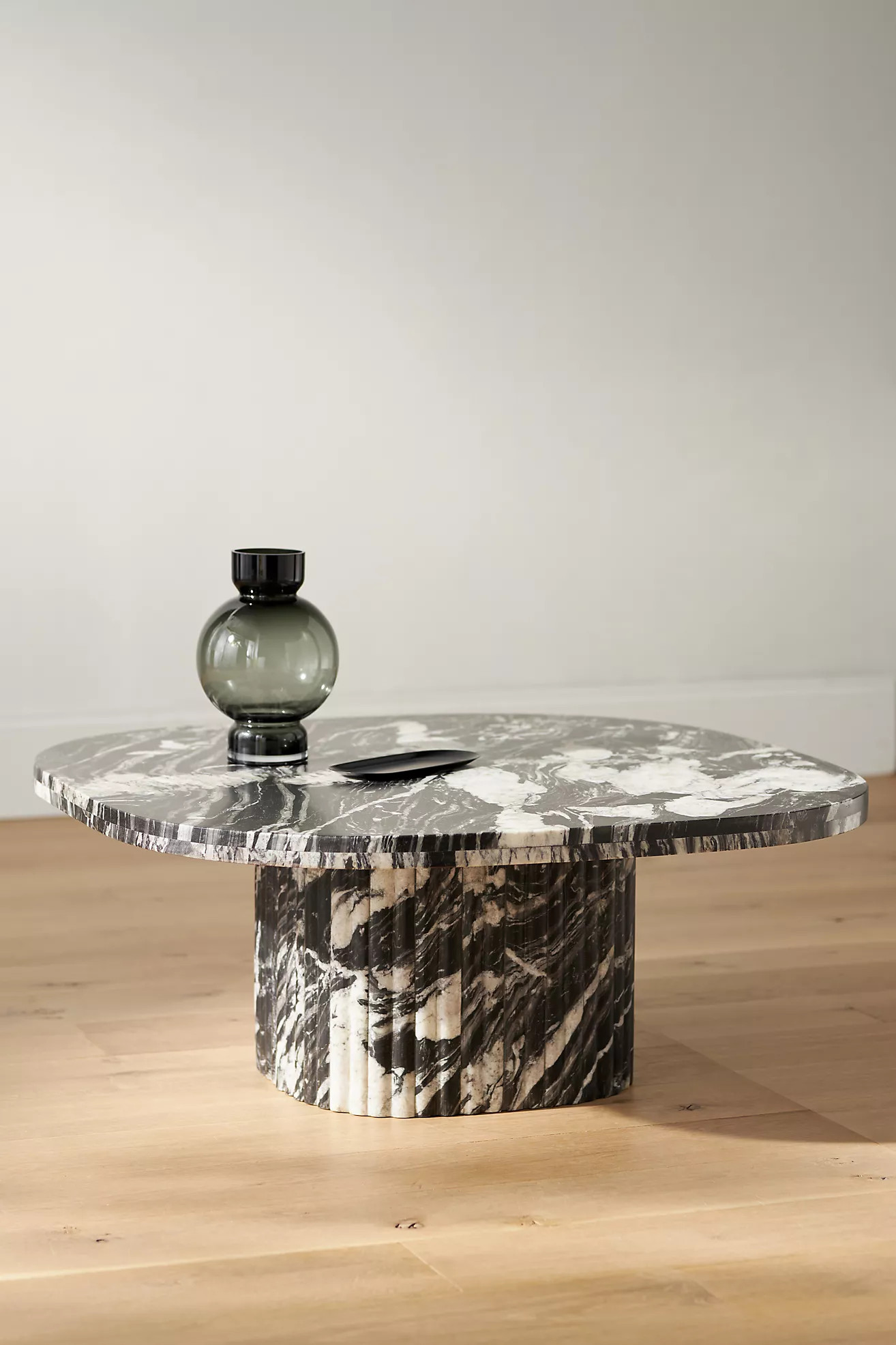 Kanta Square 36" Fluted Marble Coffee Table | Anthropologie (US)