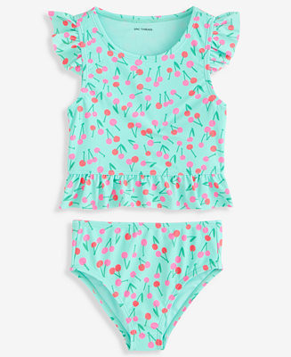 Epic Threads Girls' 2T-5T Cherry Ruffled-Sleeves Tankini Two-Piece Swimsuit, Macy's Exclusive - M... | Macy's