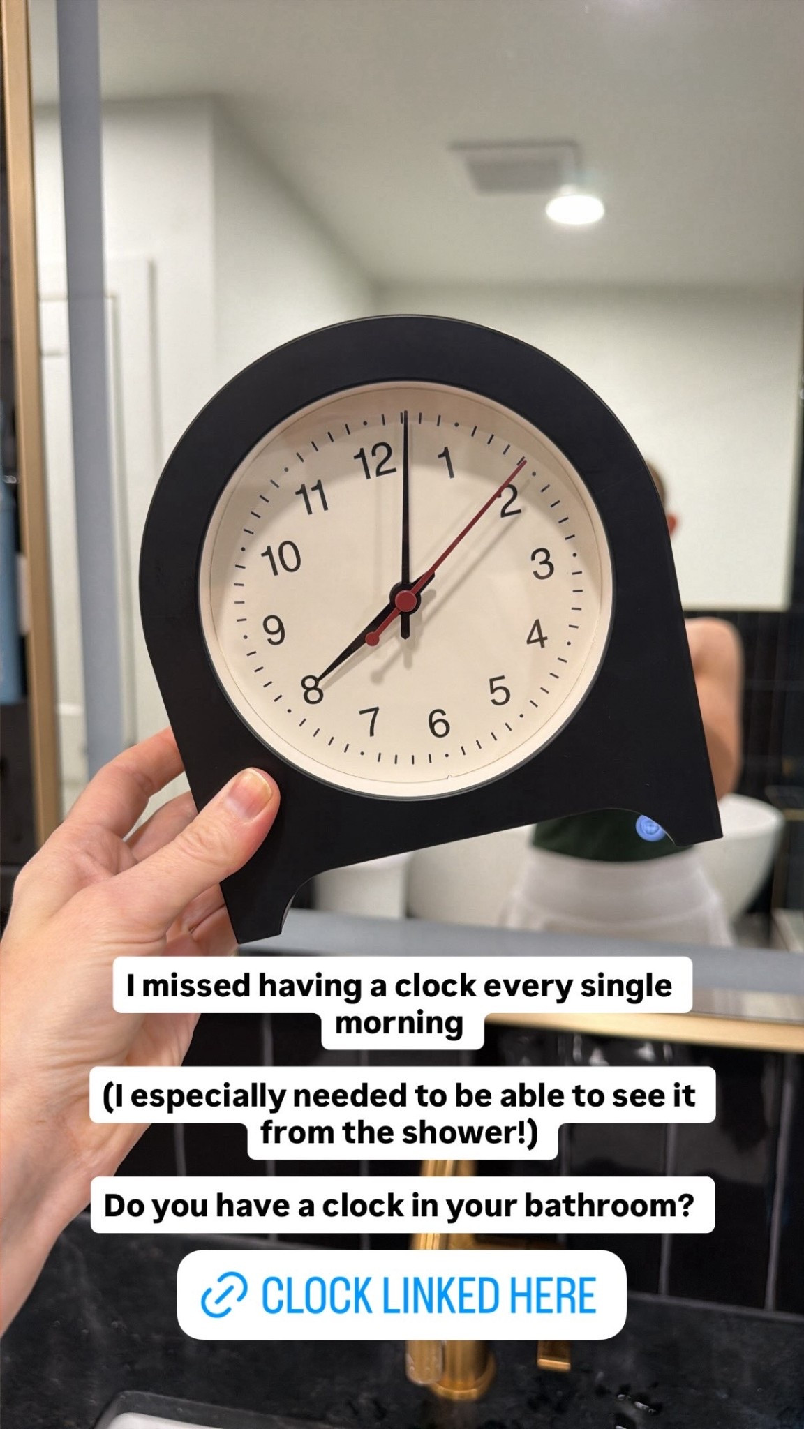 This $6 clock for my bathroom counter might be one of my favorite birthday gifts!

#LTKHome