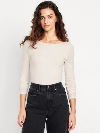 Double-Layer Scoop-Back Bodysuit | Old Navy (CA)