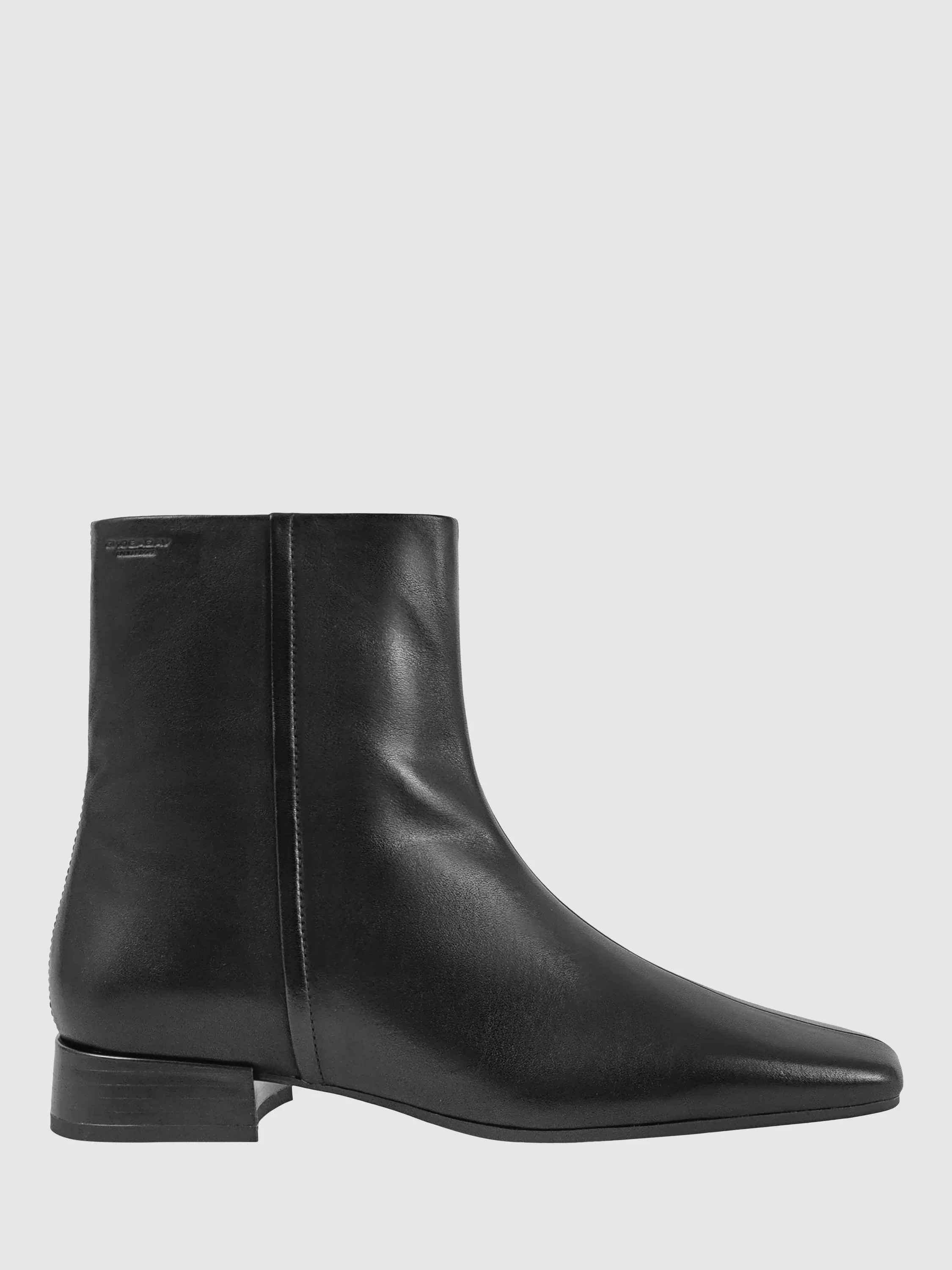 Vagabond Shoemakers Mona Leather Flat Boots, Black | John Lewis (UK)