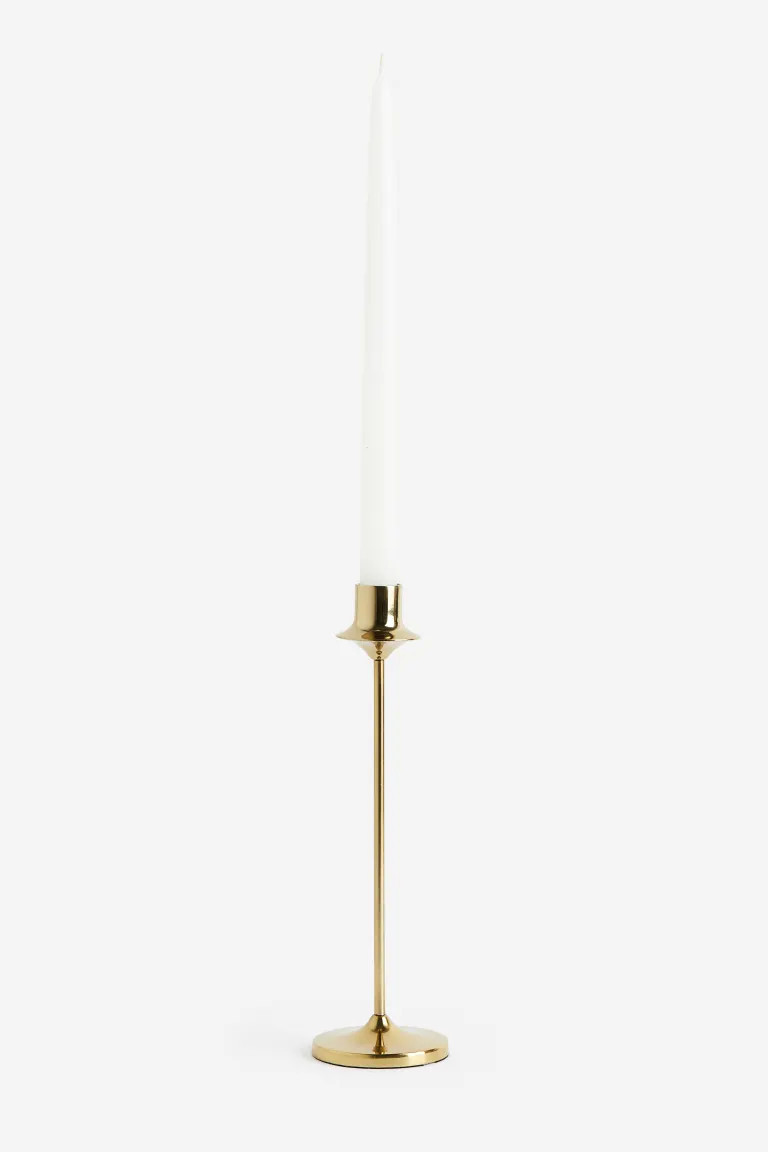 Tall Metal Candlestick - Gold-colored - Home All | H&M US | H&M (US + CA)