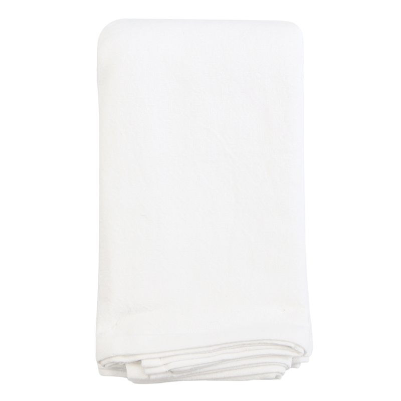 Set of 4 White Linen-Like Cotton Napkins, 18" | At Home