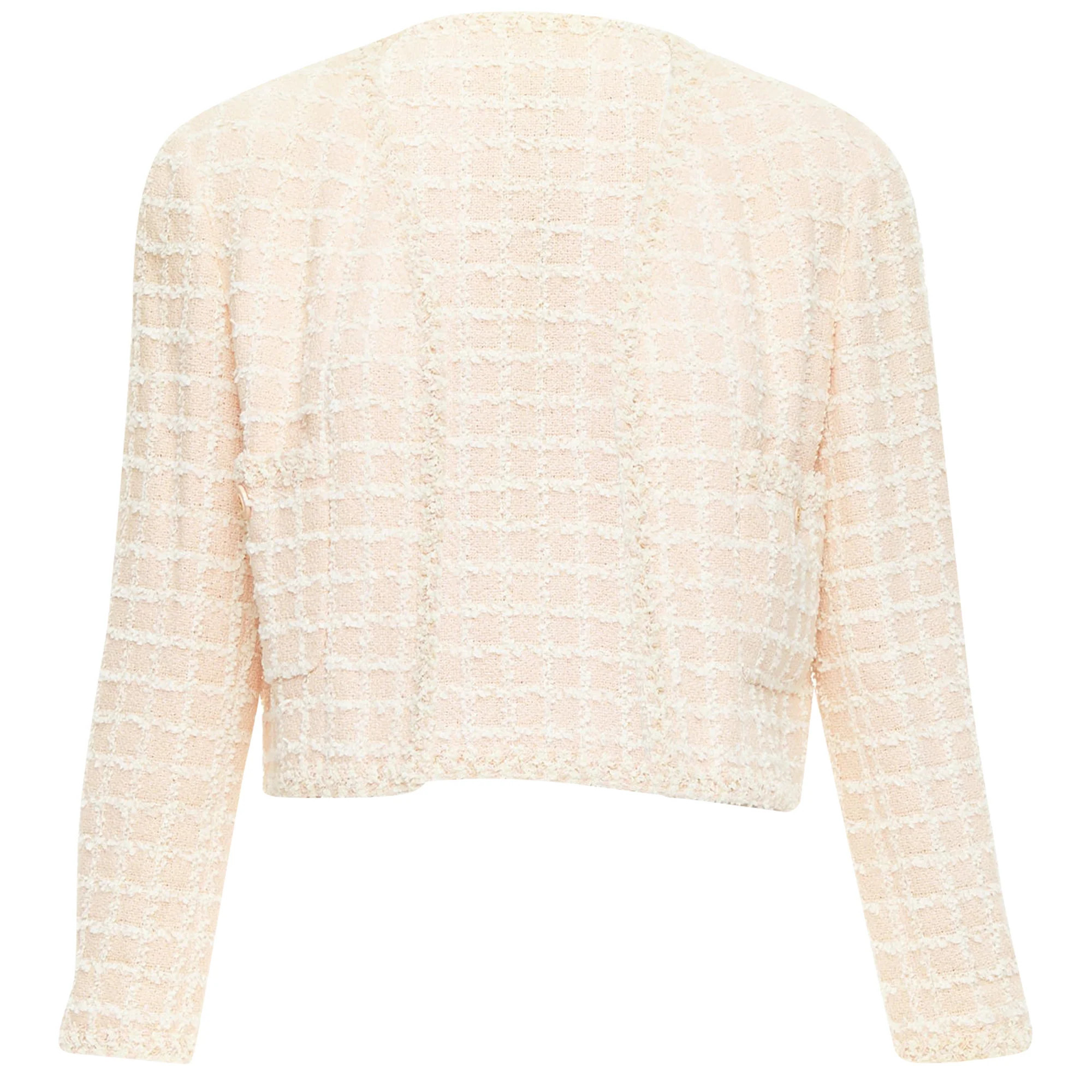 Chanel cotton tweed cropped jacket | Shop Simon