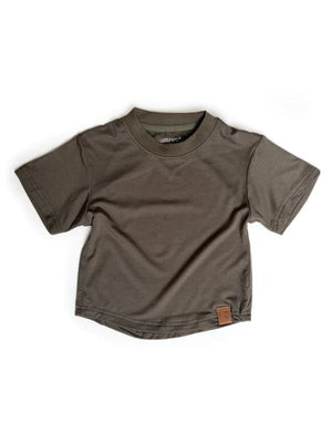 Little Bipsy Oversized Bamboo Tee - Army Green | Brynlee + Briggs Children’s Boutique