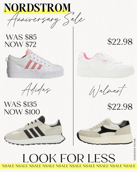 Look for Less❗ Compare Adida’s Nizza platform sneakers for $72 & Adida’s Retropy E5 sneakers for $100 in the Nordstrom💛 sale to Walmart's🤑similar sneakers at $22.98! (each pair)

NSale, Nordstrom Anniversary Sale, dupe alert, sneakers, athletic sneakers, adidas, summer fashion, summer style, summer shoes, Madison Payne


#LTKxNSale #LTKSeasonal #LTKshoecrush
