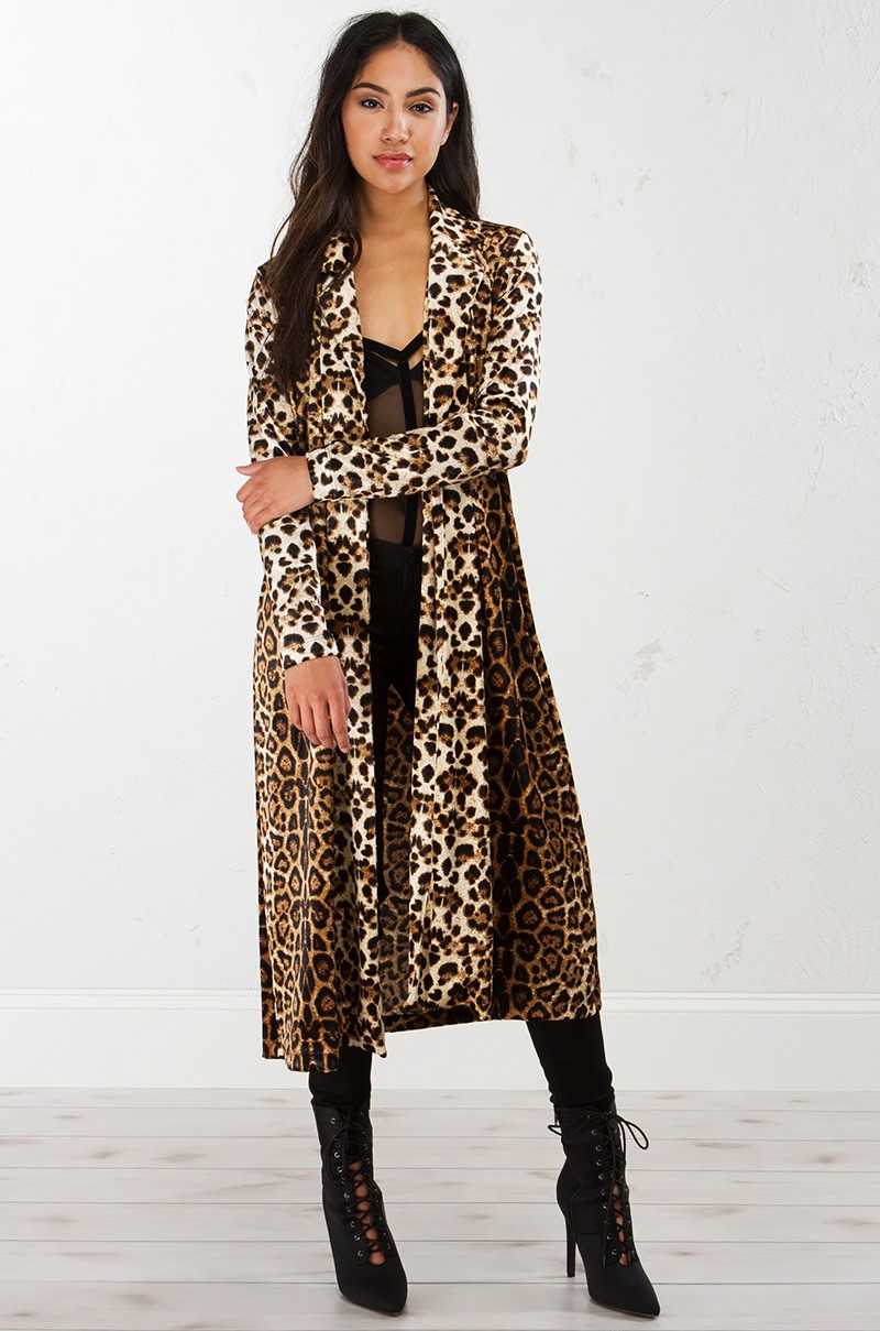 AKIRA Green St Leopard Duster | AKIRA