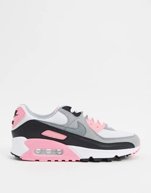 Nike Air Max 90 white and pink sneakers | ASOS (Global)