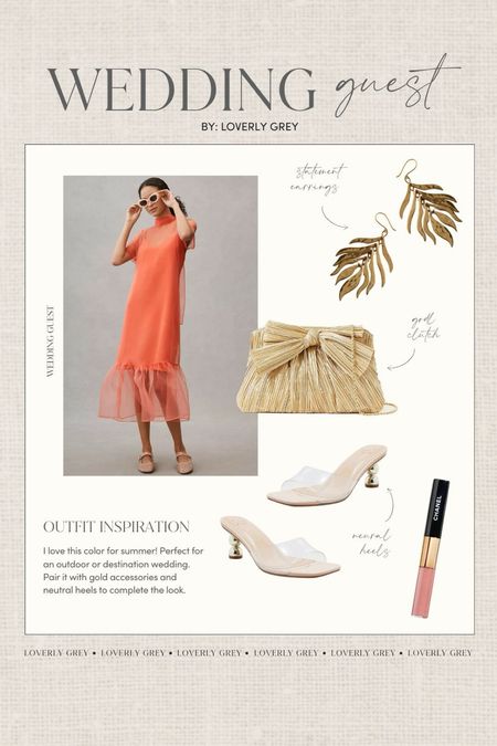 Wedding guest outfit idea. I am loving this color for summer. Pair it with a neutral heel and gold clutch to complete the look. Loverly Grey, wedding guest 

#LTKStyleTip #LTKWedding #LTKSeasonal