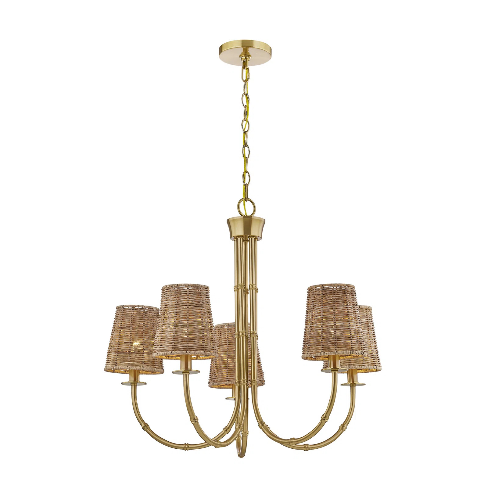 Ashbury 5-Light Chandelier in Warm Brass | Birch Lane