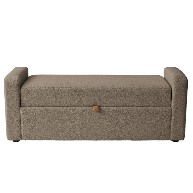 Better Homes & Gardens Springwood 55.12" Storage Bench, Truffle Brown | Walmart (US)