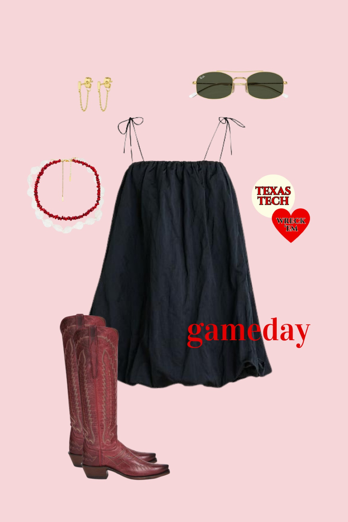 Texas Tech red & black college football Gameday outfit idea ! 

#LTKStyleTip #LTKSeasonal