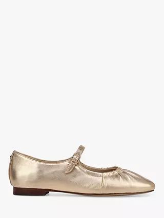 Sam Edelman Micah Leather Mary Jane Shoes, Gold Quartz | John Lewis (UK)
