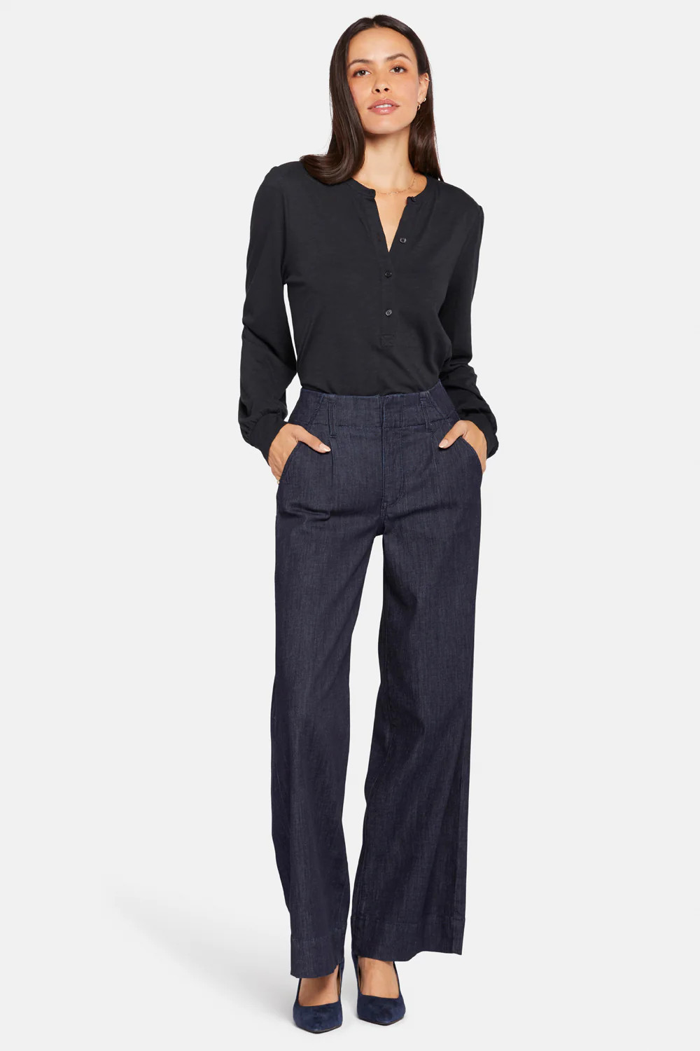 Mona Wide Leg Trouser Jeans - Lightweight Rinse | NYDJ