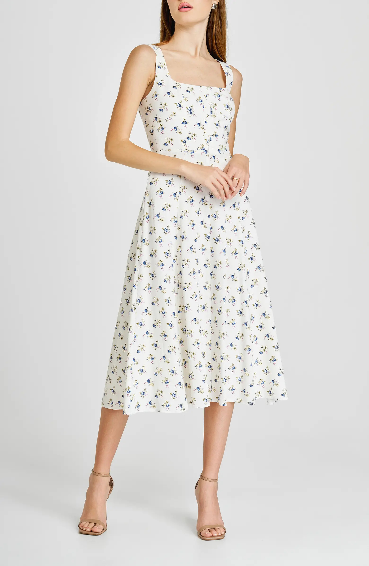 WAYF Leonie Floral Crepe Midi Dress | Nordstrom | Nordstrom