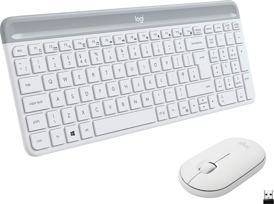 Logitech MK470 Slim Wireless Scissor Keyboard and Mouse Bundle with Plug and Play Off-White 920-0... | Best Buy U.S.