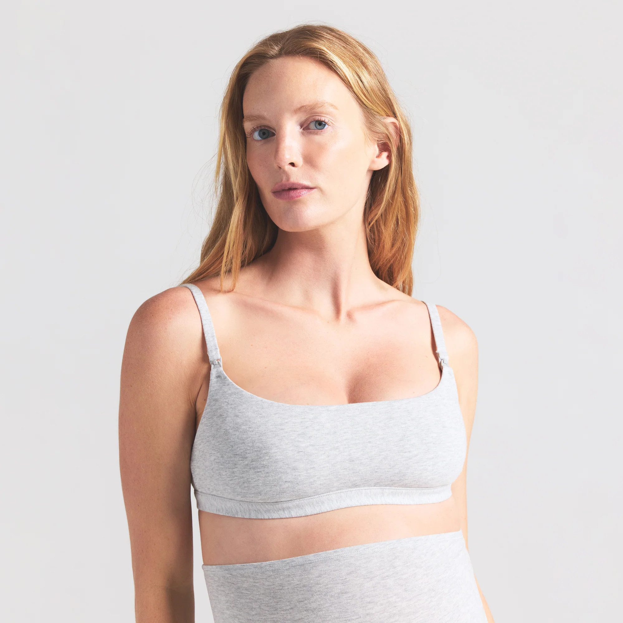 SKIMS Maternity Nursing Scoop Bralette | Grey | XS | Cotton Jersey | SKIMS (US)