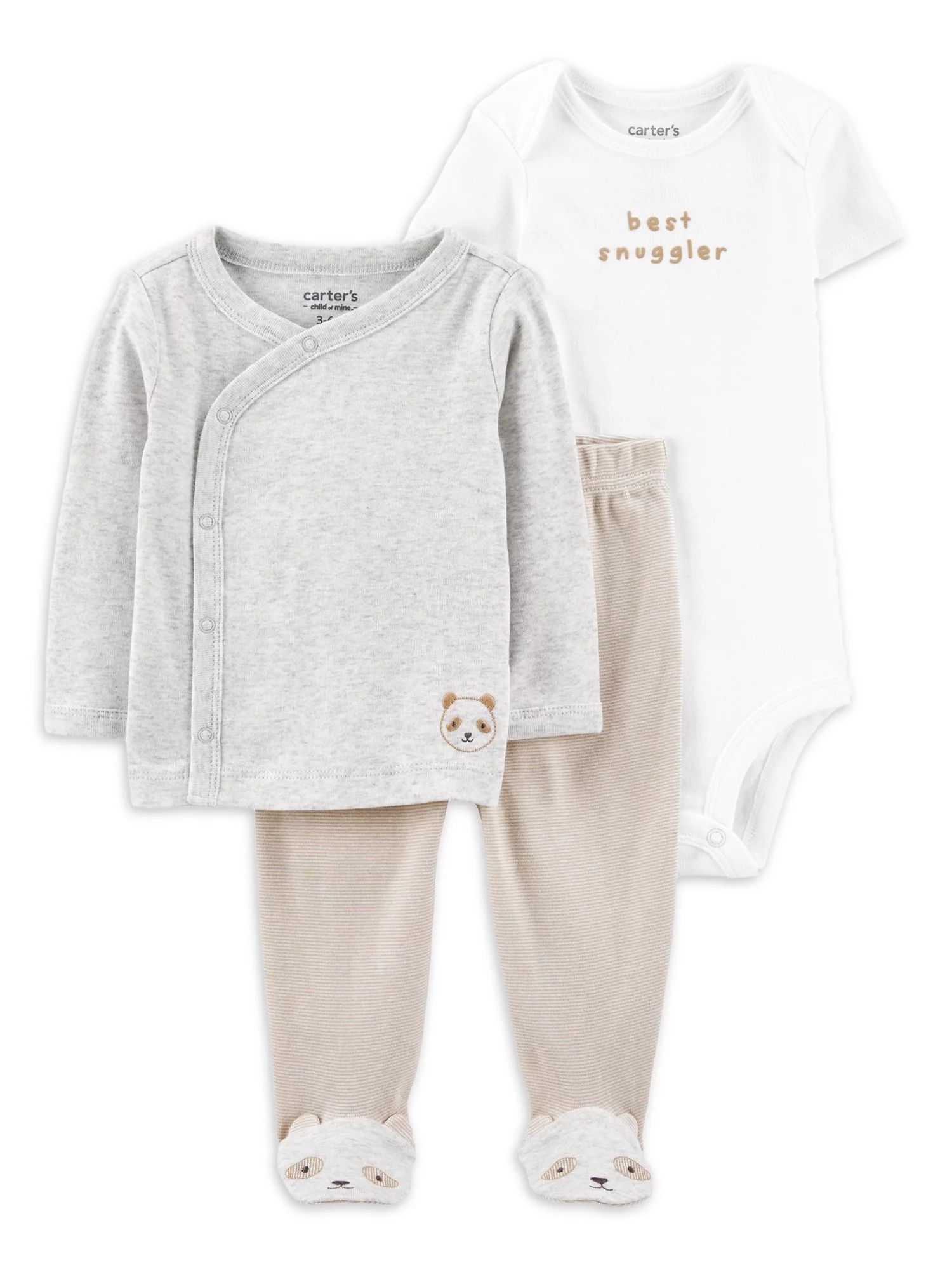 Carter's Child of Mine Unisex Footed Outfit Set, 3-Piece, Sizes Preemie-9M | Walmart (US)