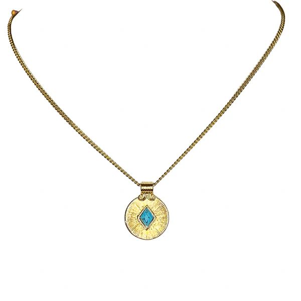 Turquoise Medallion Necklace | Meghan Bo Designs