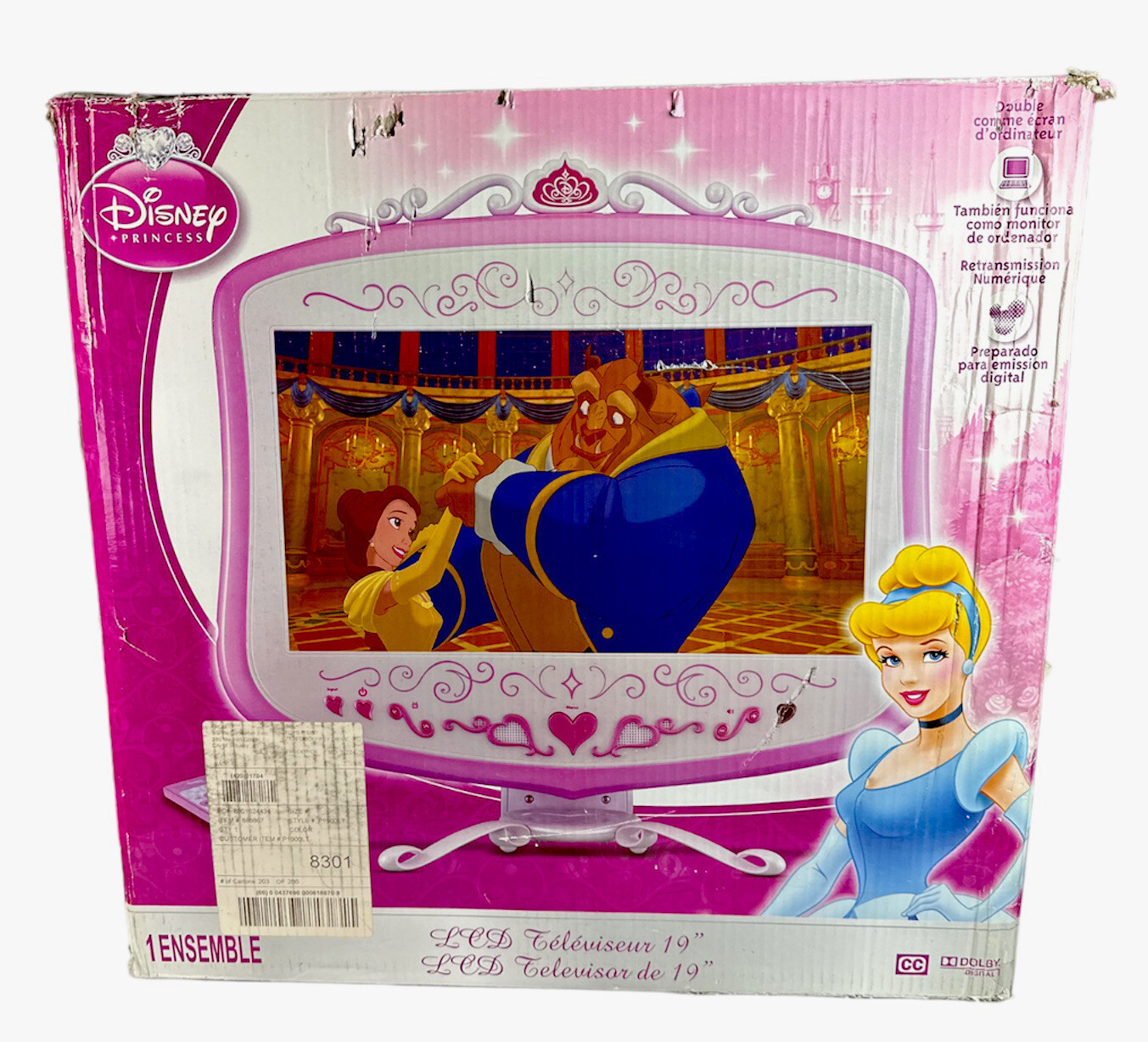 Disney Princess Pink 19” LCD TV / Computer Monitor MODEL: P1900LT / NIB - RARE!! 43769970948 | ... | eBay US
